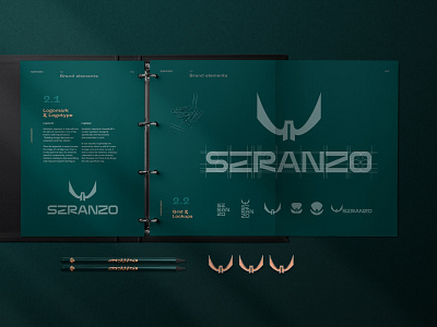 Seranzo | Brand Guidelines Binder Spread