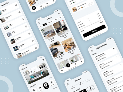 Furniture Shop Mobile Application adobe xd android app android app design furniture design furniture store ios app ios app design mobile app mobile app design ui design ux design