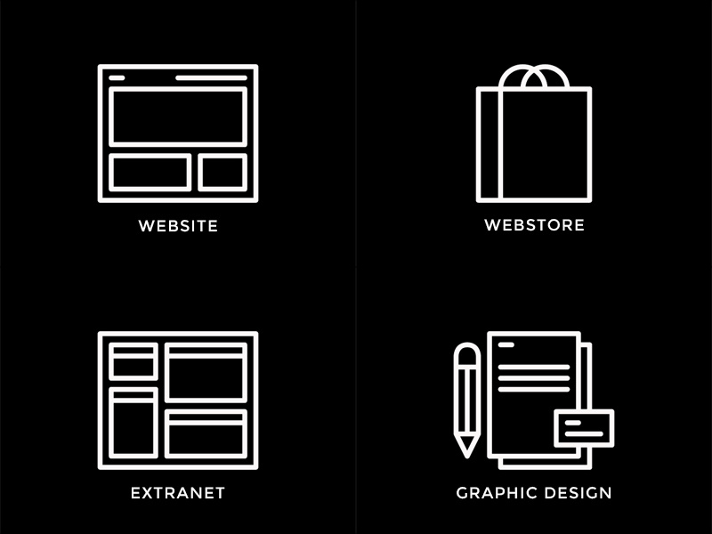 Symmetri icon set icon set website webstore shopping bag extranet graphic design illustrator vector minimal e-commerce online store