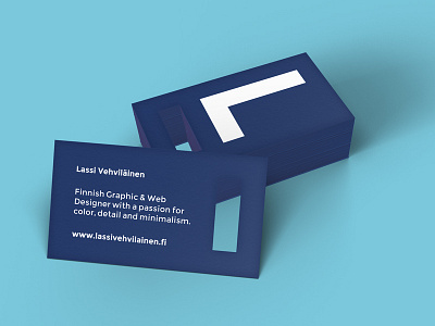 Personal Business Card business card color detail die cut minimal personal