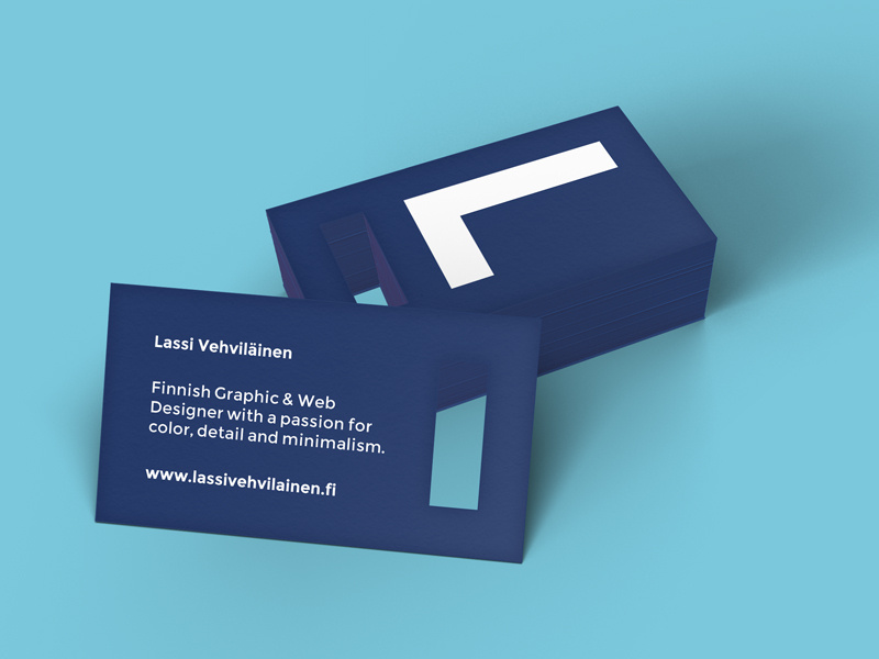 Personal Business Card personal business card die cut color detail minimal