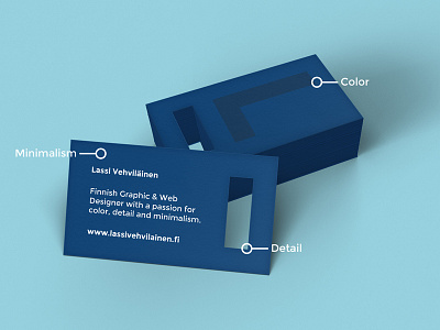 Personal Business Card 2 business card color detail die cut graphic designer minimalism web designer