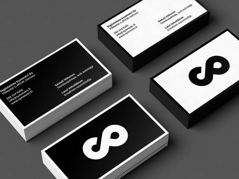 Symmetri Business Cards symmetri business card black white print monochrome