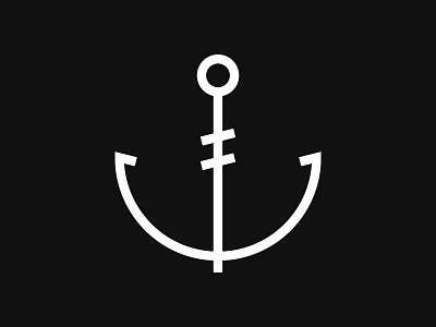 Anchor T-shirt design anchor icon minimal monochrome nautical navy ocean sea t shirt