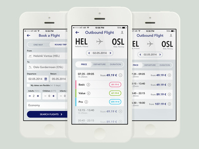 Airliner App UI