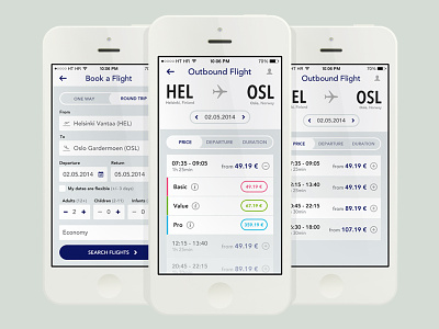 Airliner App UI