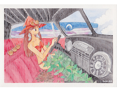 Rainy Taxi  inside Ⅱ [Meme in Dali's world]