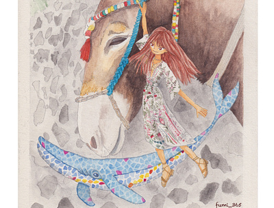 Set the donkey free In Mijasn illustration