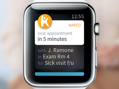 Kareo EHR for Apple Watch apple appointments blue healthcare kareo mobile orange watch