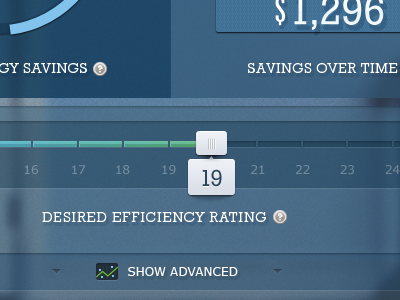 Energy Savings Calculator - Efficiency Slider