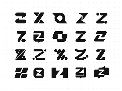 "Z" monogram logo branding icon logo typography