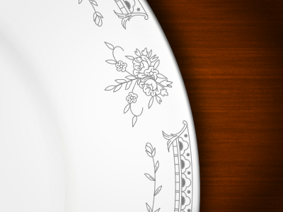 Adorned plate adorned plate porcelain texture vector wood