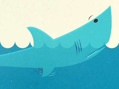 "If you don't swim, you will sink" blue illustration ocean poster quote sea shark texture