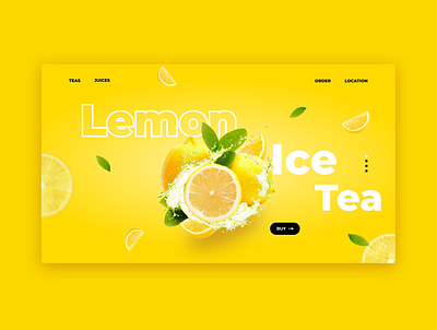 Lemon Ice Tea design figma fruits grapicdesign photoshop ui webdesign