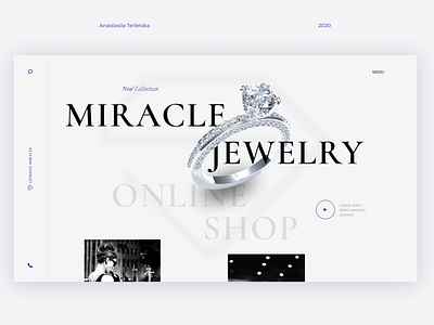 Miracle Jewelry ai design figma grapicdesign gray jewelry minimal minimalism photoshop ui webdesign