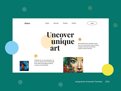 Art Courses art design dynamic figma trends ui uidesign webdesign webdesigner webinspiration