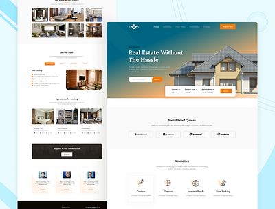 Real Estate Landing Page! furniture landing page interface landing page design landingpage landinpage 2021 marketing minimalist real estate real estate agency realestate landingpage 2021 successful landing page ui ui design ux website