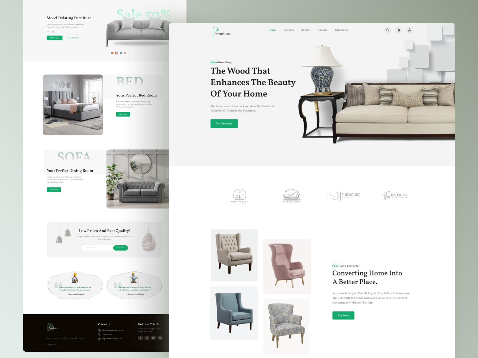 furniture landing page! by SK FARHAD 🔥 on Dribbble