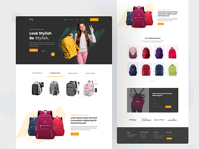 Product Landing page - School Bag