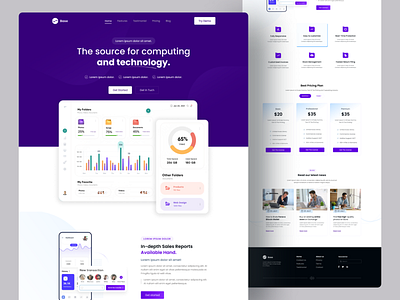 saas landingpage - ui design👈