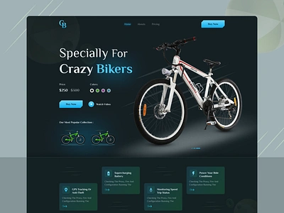 Bicycles Landing Page UI Design. bicycle bicycle landingpage bike website dark e commerce website ecommerce electric bicycle home page mi minimal online market online shop product product landingpage shop store typography ui web design website