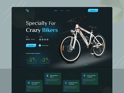 Bicycles Landing Page UI Design.