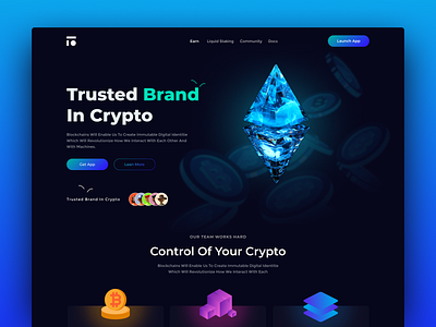 Crypto payment Landing page.