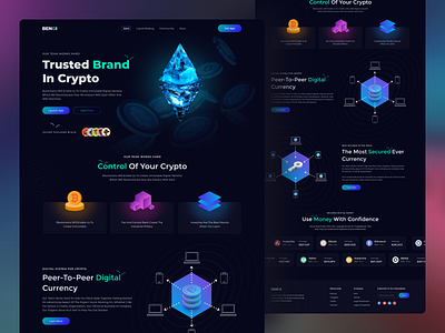 Crypto payment Landing page - Redesign ! bank blockchain blockchain solution card coin crypto crypto checkout crypto payments cryptocurrency dark mode design web digital payments digital product finance landing page payment smart contracts token ux website