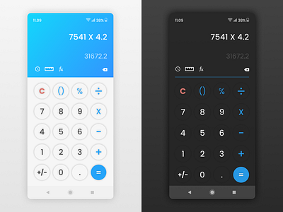 Calculator - Daily UI #004 application calculator challenge daily daily ui daily ui 04 dark mode figma light mode minimalist number phone sum ui