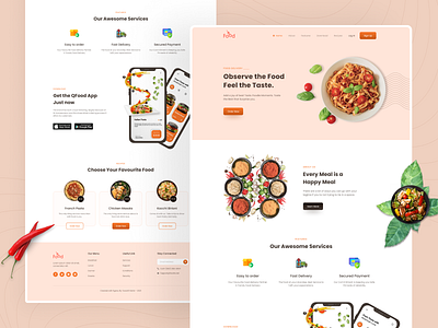 Food Delivery Landing Page-UI Design