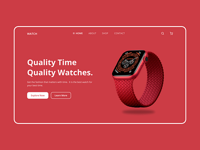 Smart Watch Web Design-Header Exploration