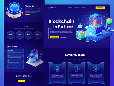 Blockchain Landing Page - Website Design