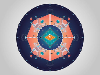 Mandala - Monument Valley Game android app colors fantastic flat game gameplay geometry graphic design ios mandala monument valley