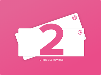 2 Dribbble Invites debut design dribbble invites first freebie giveaway invitations invite invites pink prospect