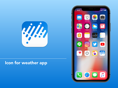 Weather forcast app icon appscreen daily 100 dailyui design icon ui