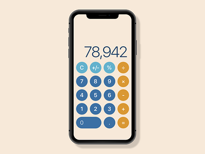 Basic Calculator app appscreen daily 100 dailyui design ui