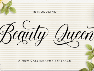 beauty queen font design fonts freebies logo typography web