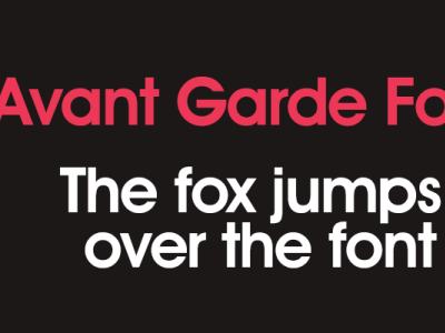 avant garde font style