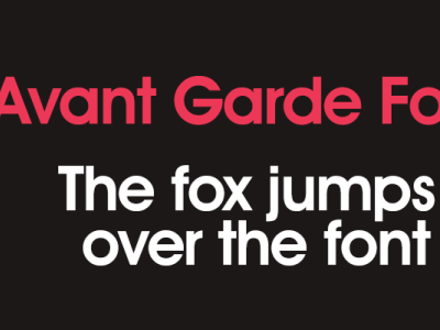 Avant Garde font design fonts freebies illustration logo typography web