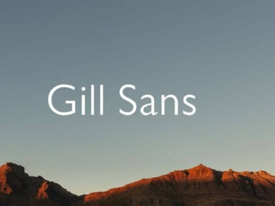 gill sans font