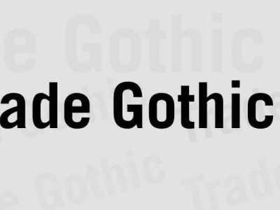 trade gothic sv font design fonts freebies logo