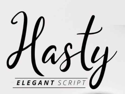 Hasty Elegant Script Font Free Download animation design fonts freebies illustration logo typography web
