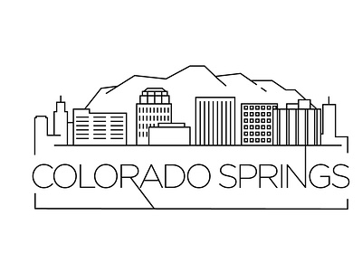 Colorado Springs Minimal Skyline