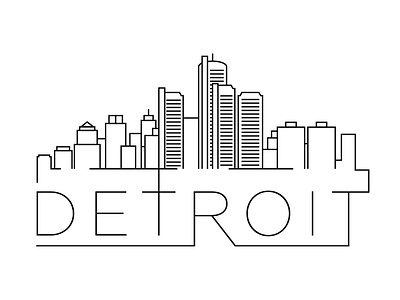 Detroit Minimal Skyline