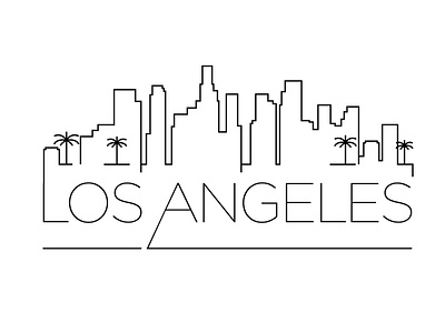 Los Angeles Minimal Skyline