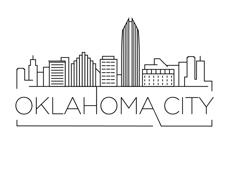 Oklahoma City Minimal Skyline by Kürşat Ünsal on Dribbble