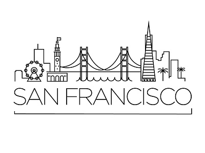 San Francisco Minimal Skyline