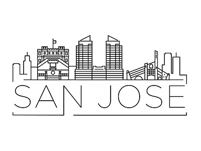 San Jose Minimal Skyline