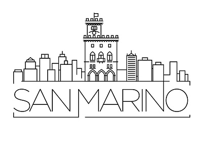 San Marino Minimal Skyline
