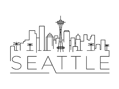 Seattle Minimal Skyline